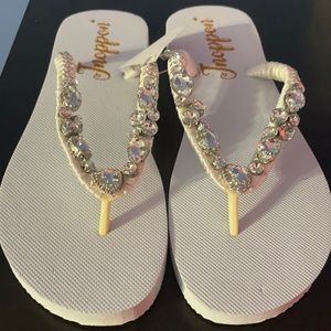 Handmade crystal slippers